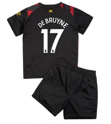 Manchester City Kevin De Bruyne #17 babykläder Bortatröja barn 2022-23 Korta ärmar (+ Korta byxor)